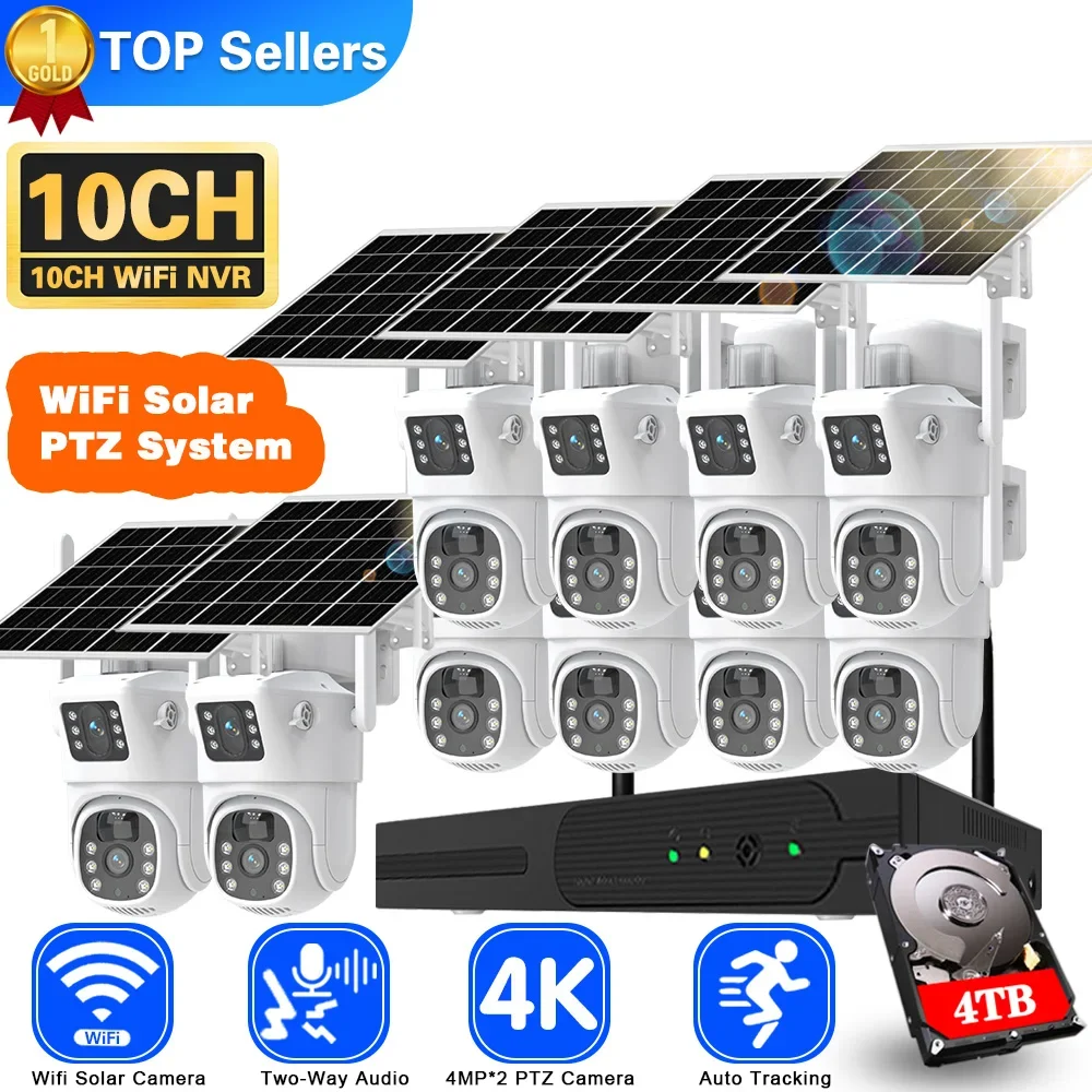 Home Security Panel - Sistema de câmera solar CCTV com