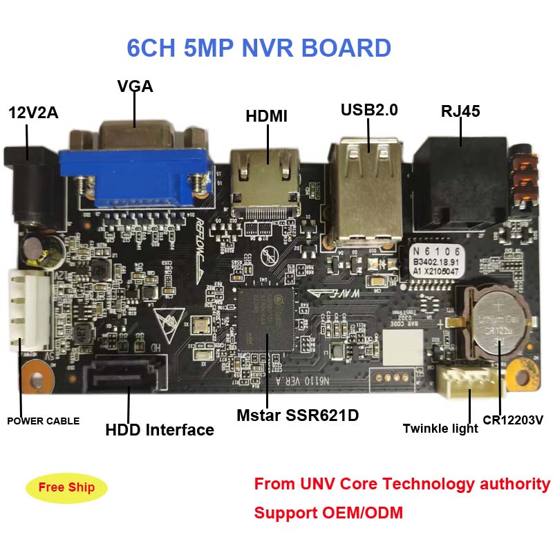 Home Security Hikvision - Placa pcb uyc nvr, 8 canais/10