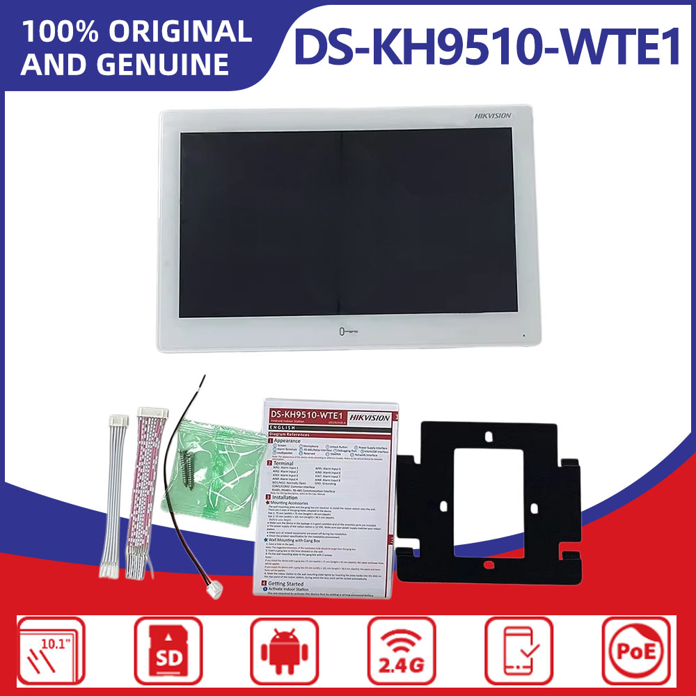 Home Security Hikvision - Hikvision DS-KH9510-WTE1(B) Estação Interna IP com
