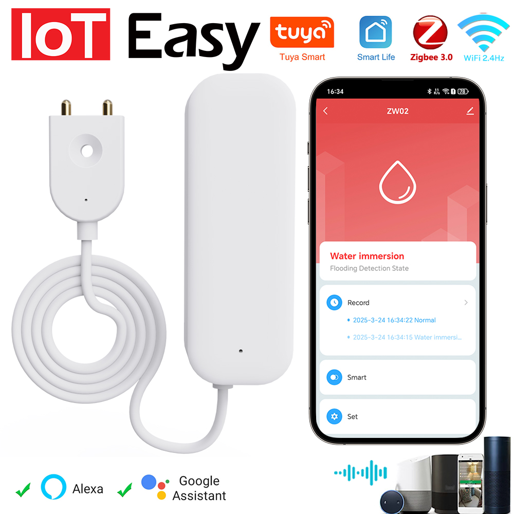 Home Security Equipment - Tuya wifi zigbee sensor de água