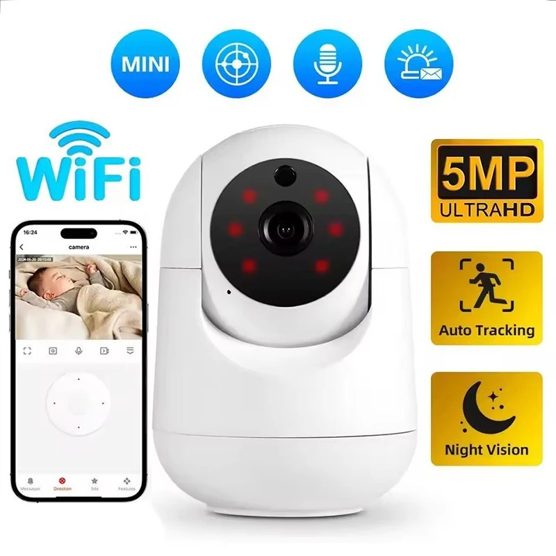 Home Security Packages - Câmera WiFi 5MP para Casa Inteligente,