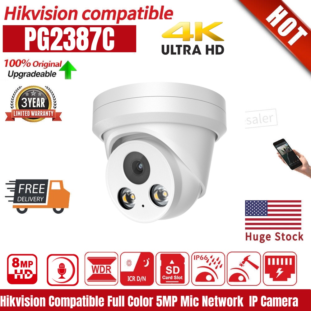 Home Security Hikvision - Câmera IP 8MP 4K compatível com