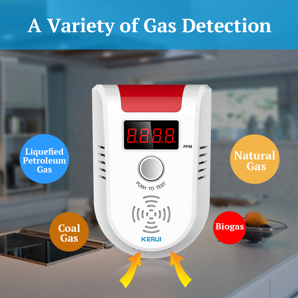 Kerui gd13 detector de gás lpg - Home Security Equipment avaliação e preço