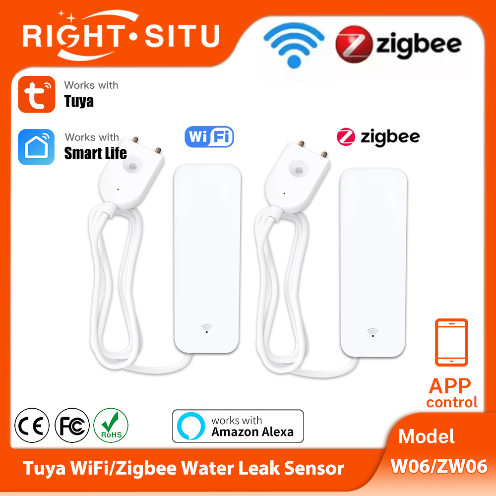 Tuya wifi zigbee sensor de águ - Home Security Equipment avaliação e preço