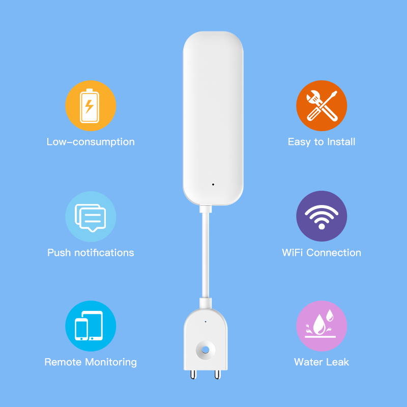 Tuya wifi zigbee sensor de águ - Home Security Equipment avaliação e preço