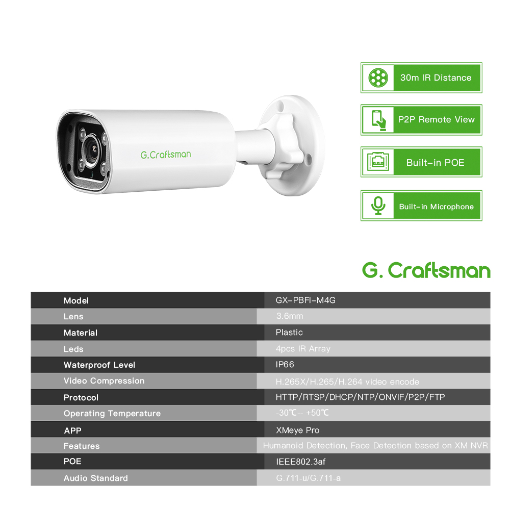 Câmera IP POE C GC PB 4MP, Mic - Home Security Camera Installation avaliação e preço