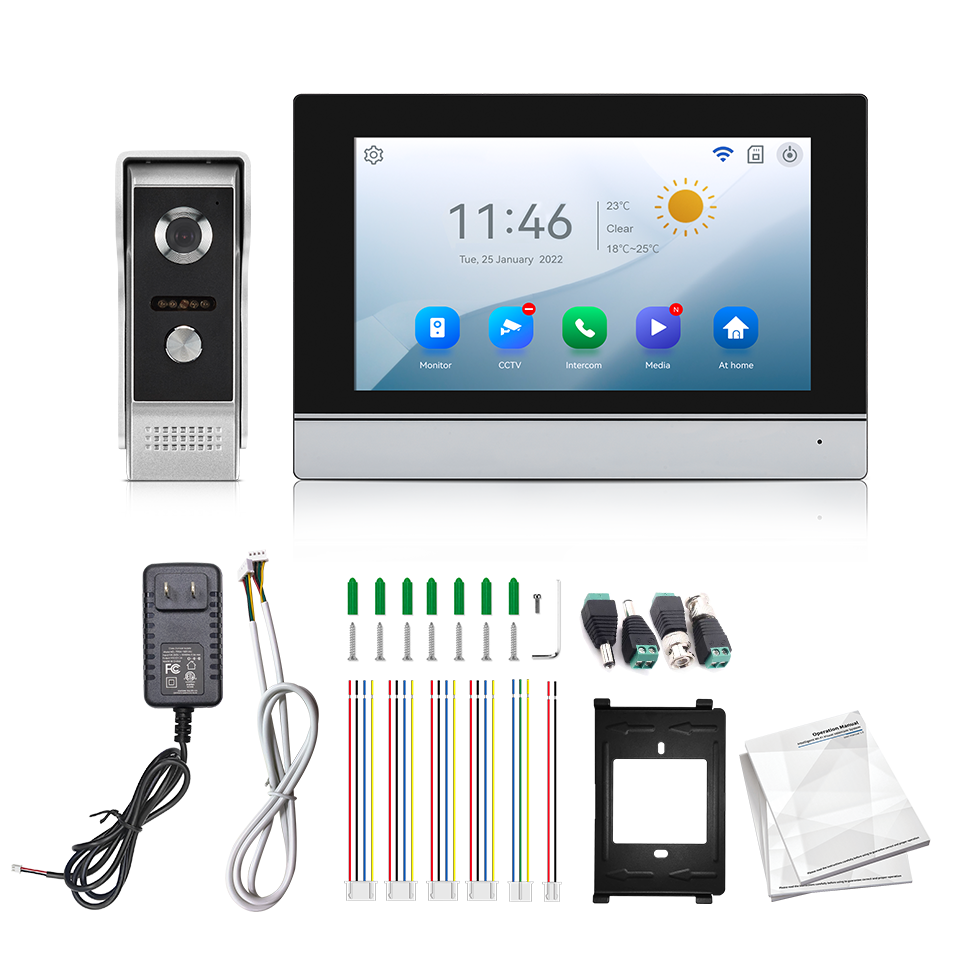 7 Polegada tela ips 2mp tuya c - Home Security Camera Installation avaliação e preço